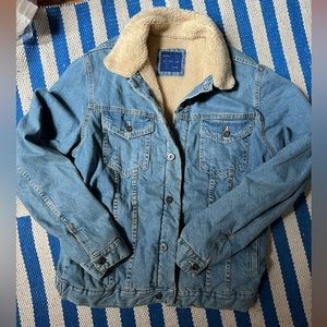 Zara Sherpa lined denim jacket